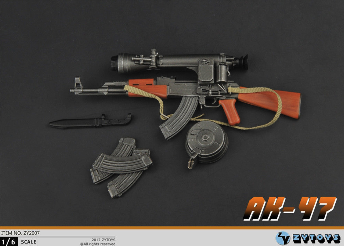 1/6 AK 47 Assault Rifle Soldier Weapon For 12