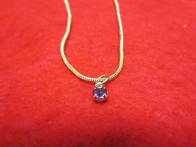 14 KT GOLD PLATED 10 1/2'' SNAKE CHAIN ANKLET WITH AUSTRIAN CRYSTAL BIRTHSTONE