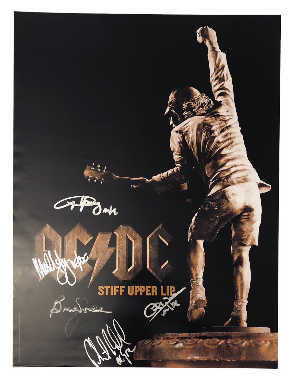 ACDC AC/DC Signed Autographed Stiff Upper Lip Poster Angus Young Brian ...