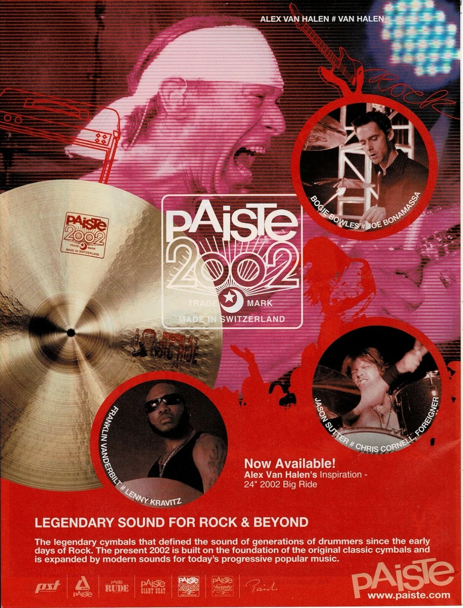 PAISTE CYMBALS Alex Van Halen Vanderbilt Bowles Sutter