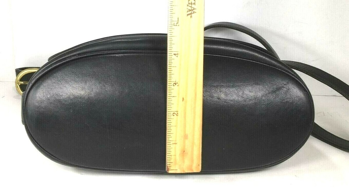 Coach Fletcher 4150 Vintage Black Soft Leather Flap Shoulder Bag 