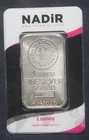 NADIR REFINERY  1 OZ 999 SILVER BAR IN ASSAY CARD LOT 180156