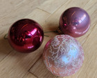 Set Of 20  Christmas Holiday Glass Ball Ornaments   VICTORIAN      Pre-Owned — photo 3