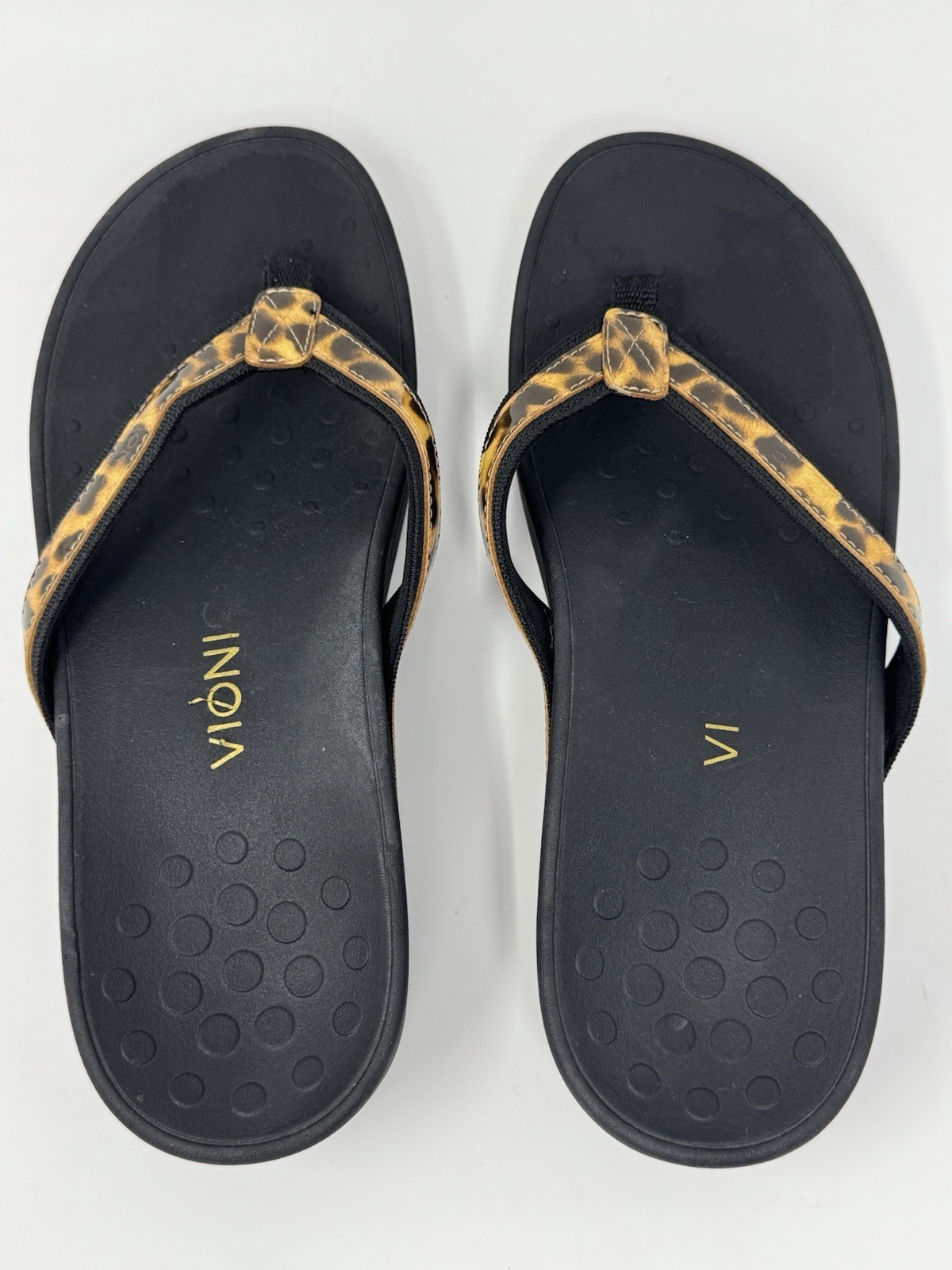 Vionic Hightide Leopard Black Platform Thong Sand… - image 8