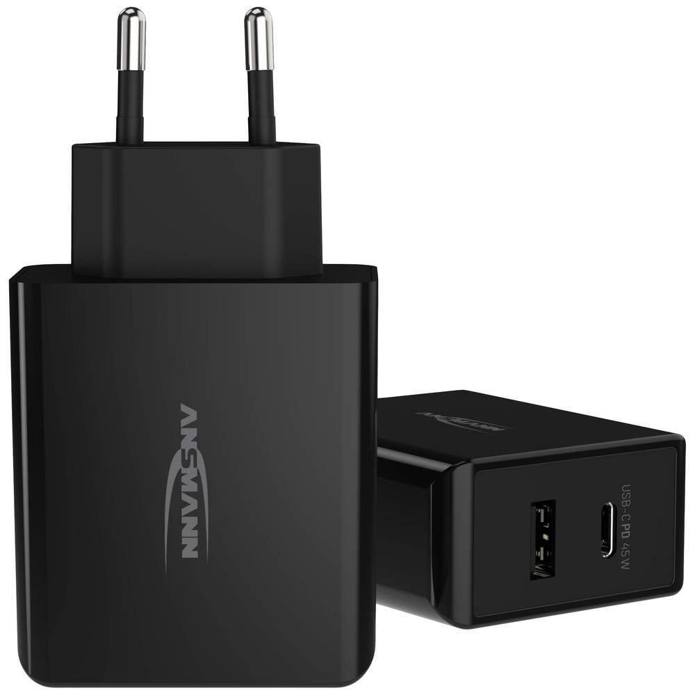 Домашнее зарядное устройство Ansmann 247PD USB Ladegert мощностью 45 Вт 1x USB-A 1x USB-C USB PD 5890₽