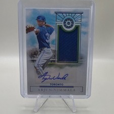 Panini 2024 Boys of Summer Prospect Arjun Nimmala PMS-AN Auto Patch Blue Jays