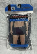 Men's Set of 3 Boxer Briefs Cotton Soft Comfy Underwear XL