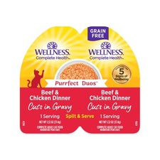 Wellness Complete Health Purrfect Duos Cuts In Gravy Adult Wet Cat Food Natural