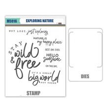 EXPLORING NATURE Stamps and Metal Cutting Dies DIY Scrapbooking Album card