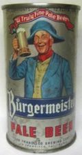 BURGERMEISTER PALE BEER USBC 46-32 ss Flat Top CAN San Francisco CALIFORNIA 1958