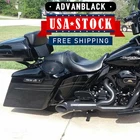 Advan Vivid Black Extended Side Cover Pinstripes For 14+ Harley Davidson Touring