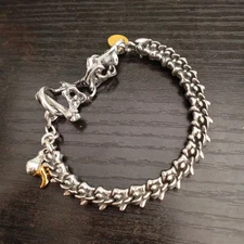 Gothic Skull Bone Bracelet Punk Men Bangle Cool Jewelry Accessory