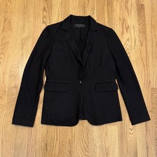 Rag Bone Black Club Wool Blazer Women s Size 4 Single Button Coat