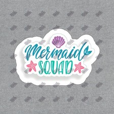 Mermaid Squad Vinyl Sticker Decal Ocean Theme Cute Sea Creature Decor 181872