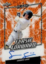 Sammy Siani 2019 Leaf Flash Forward Orange On Card Auto #FF-SS1 7/10