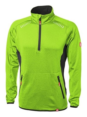 Fortis Elements Tech-Fleecepullover lime/schwarz meliert Größe M