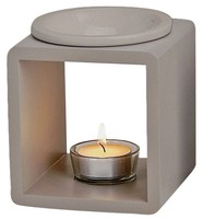 Duftlampe Holz/Keramik 13 Cmh Beige Aromalampe Duftlampe FüR äTherische ÖLe