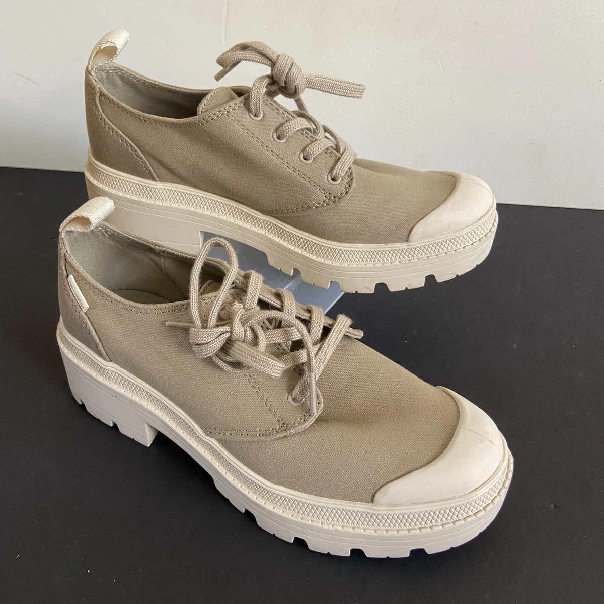 ? Palladium Cream and Tan Athletic Shoes NWT   Size 10.5 Beige Palladium Athletic Shoes for Women for sale | eBay main image 3