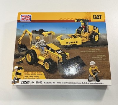 MEGA BLOKS 2013 AMERICAN BUILDERS CAT ROADBUILDING UNIT 332 PCS AGES 5+ #97805