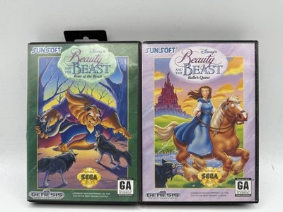 Disney's Beauty and the Beast Roar of the Beast & Belle s Quest Sega Genesis CIB