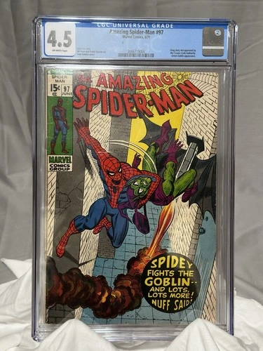 CGC 4.5 Spider-Man 1971 Issue #97 Comic Book Bright, Clean, Complete
