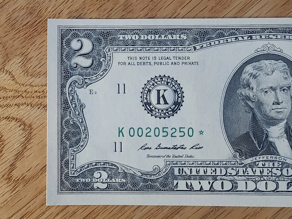 2009 $2 "STAR NOTE" DALLAS DISTRICT UNC/GEM K00205250* 512K RUN 3 OF 3 CONS SER - Image 3 of 4