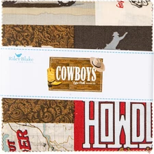 Echo Park Paper Co. Cowboys 5" Stacker 42 5-Inch Squares Charm Pack  5-15490-42