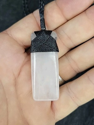 Toki, Adze, Maori, Hawaiian, Polynesian Pendant. Quartz Crystal