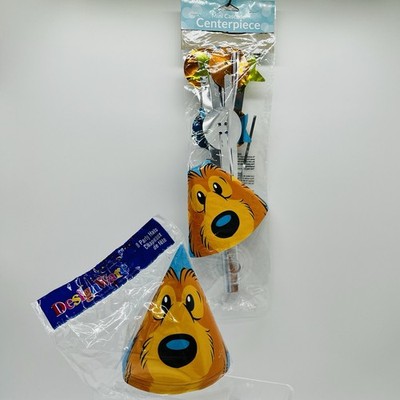 Bear In The Big Blue House Party Supplies Lot Party Hats & Handmade Centerpiece