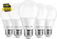 A19 E26 LED Light Bulbs 9W 800 Lumens Daylight White 5000K 5 Pack                