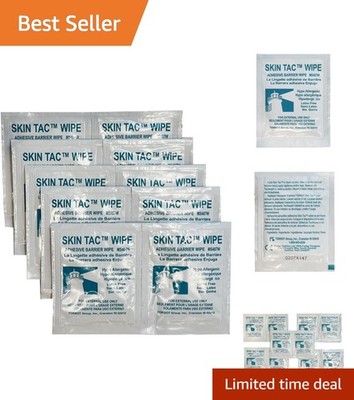 Portable 10-Pack Hypoallergenic Adhesive Wipes - Ideal for Sensitive Skin