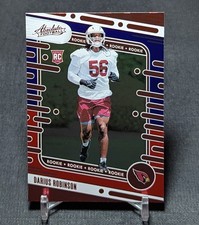 Darius Robinson Red/Blue Foil Rookie 2024 Absolute Football Card #127 Cardinals. rookie card picture