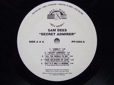 Sam Dees Secret Admirer 1989 US Original LP Pen Pad PP1002
