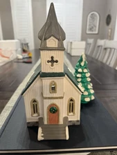 Dept 56 The Original Snow Village All Saints Church 1986 Christmas w/ Cord & Box