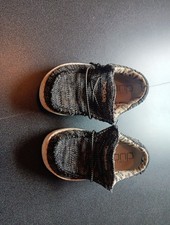 Hey Dude Wally Toddler Black Slip-On Casual Shoes US K8 EU 25 Unisex Kids