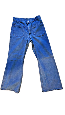 US Navy Seafarer Dungarees 80s Jeans VTG Bell Bottom Flare 32