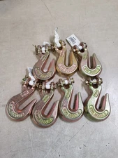 Lot of 7 - CAMPBELL #T9503515 3/8" Yellow Chromate Grade 70 Clevis Grab Hook