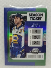 2022 Chronicles Chase Elliott Optic Green Season Ticket Prizm #9 / HENDRICK
