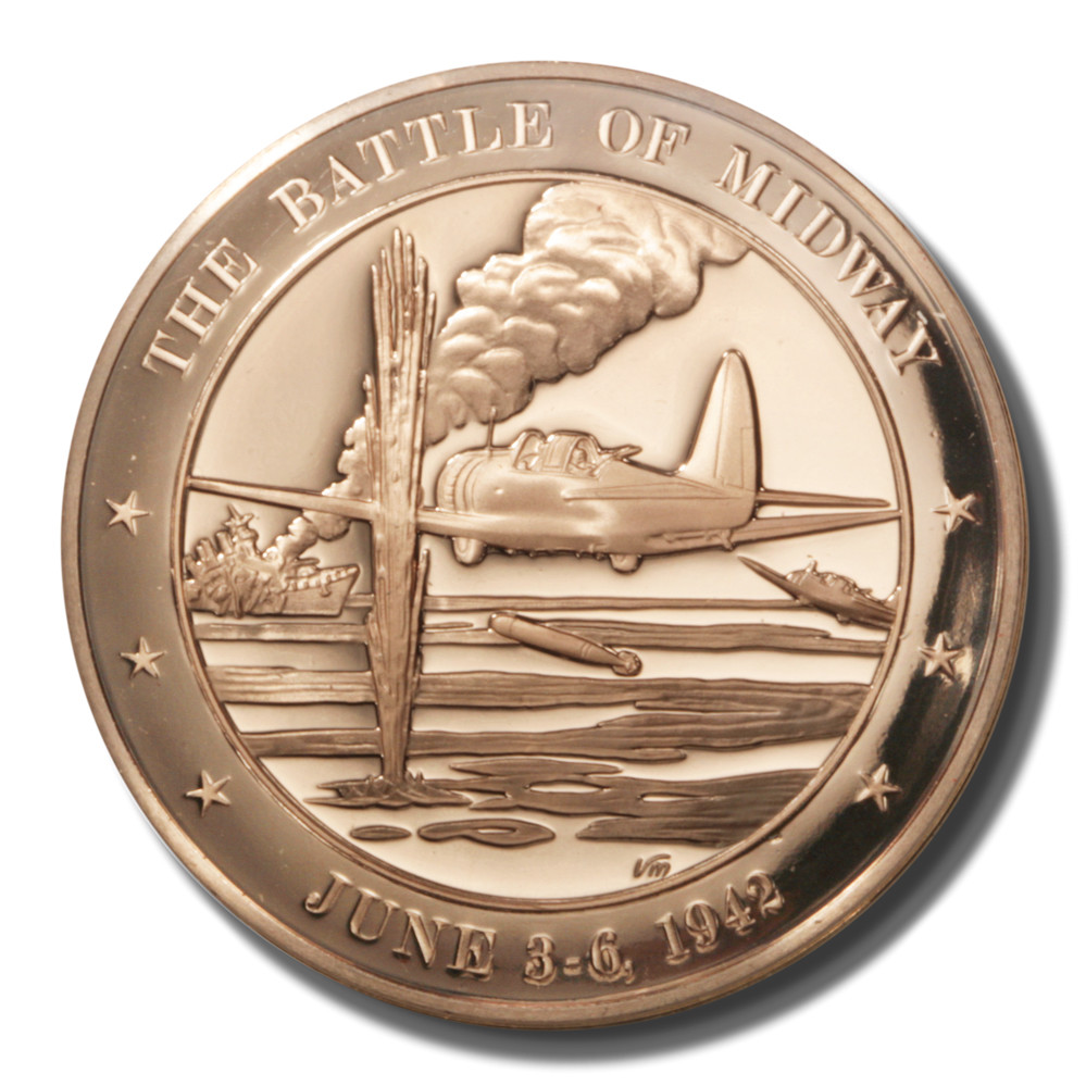 Franklin Mint History of US Battle of Midway 1942 45mm Proof Franklin Mint History of US Battle of Midway 1942 45mm Proof