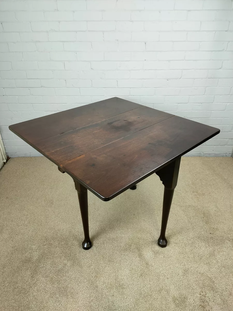 Antique 18th C. Red Walnut Rectangular Drop Leaf Table