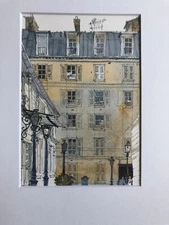 Cozy Paris Watercolor Painting Style Art Print France French Pierre Deux Style