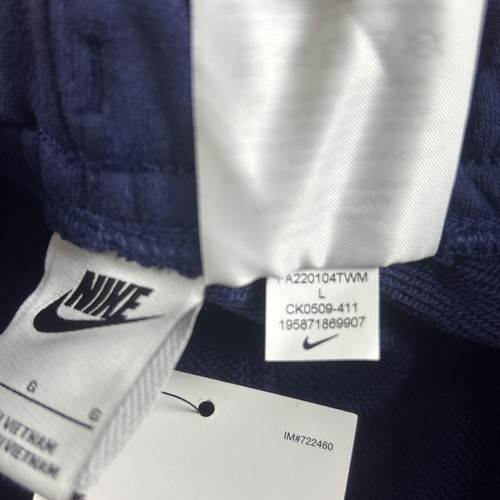 NIKE BOYS Sportswear Activewear Shorts Terry Fleece Navy Blue SIZE L, NEW $30 - Picture 7 of 8