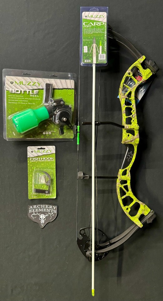 PSE D3 Green Bowfishing Compound Bow Right Hand Muzzy Bottle Reel Package New eBay