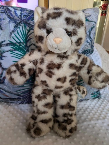 Build A Bear - Sparkle Snow Leopard Soft Plush Toy 16"
