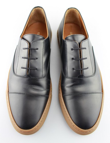 Men's COMMON PROJECTS '1853 New Rec' Black Leather Sneakers Size US 9 EUR 42 - Picture 3 of 7