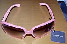 LIZ CLAIBORNE NY Wrap Sunglasses 82038 - LT. PINK w/ GRAY LENSES - 100 UV