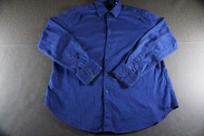 Robert Graham Shirt Mens Extra Large Blue Paisley Jacquard Button Up Flip Cuff