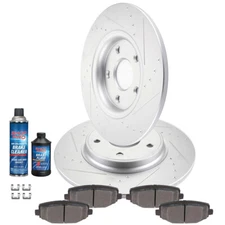 Rear Ceramic Brake Pads And Rotors For 12 Chrysler Town & Country Dodge Journey