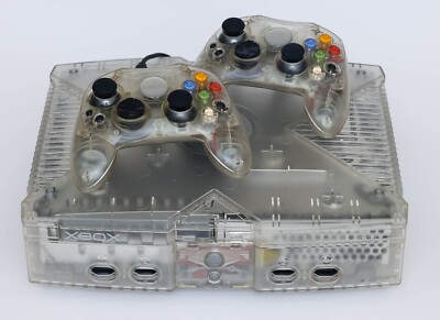 Microsoft Crystal Clear XBOX Limited Edition Console System + Two Controllers