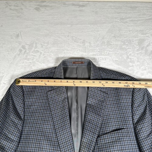Peter Millar Blazer Men Size 44R Sport Jacket Two Button Checked Made in Canada - Picture 2 of 14